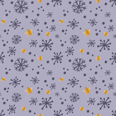 Snowflake Pattern. Seamless winter texture. Winter background. Christmas template