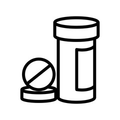 Bottle pills and capsule icon vector