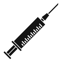Syringe icon. Simple illustration of syringe vector icon for web design isolated on white background