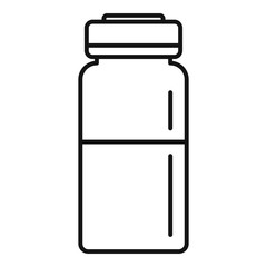 Syringe bottle icon. Outline syringe bottle vector icon for web design isolated on white background
