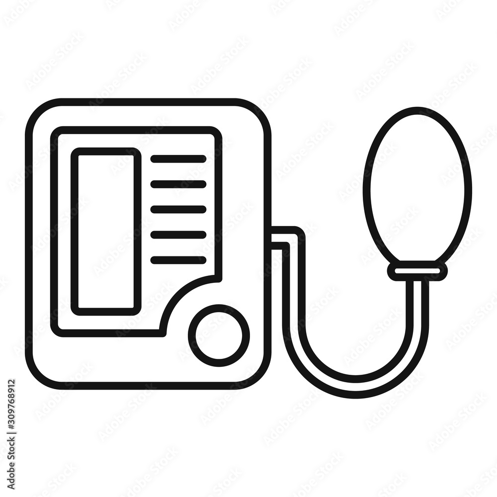 Wall mural pulse measurement device icon. outline pulse measurement device vector icon for web design isolated 