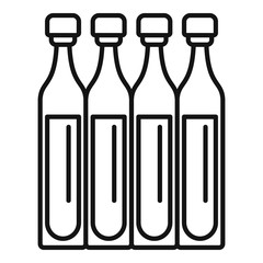 Ampule set icon. Outline ampule set vector icon for web design isolated on white background