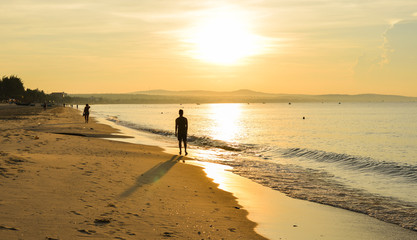 Beautiful sunrise beach in Southern Vietnam