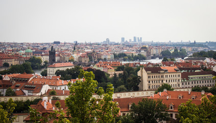 Naklejka na ściany i meble Prague - the capital of the Czech Republic. Panorama of the city.