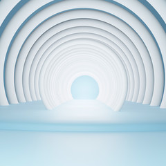 Obraz premium Abstract geometric podium background, mock up, blank minimalistic empty showcase template, Modern art deco shop display, pastel colors. 3d render.