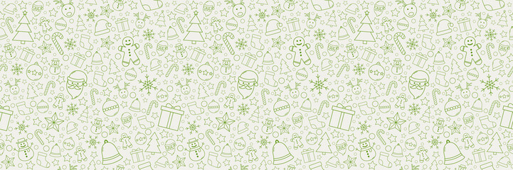 Beautiful Xmas pattern with ornaments. Christmas wrapping paper concept. Vector