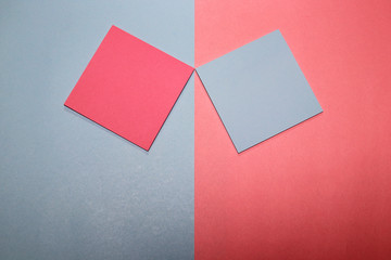 Pink blue sticky note paper