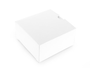 close up of a white box on white background