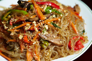 Korean stir fried glass noodle 