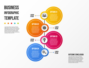 Company infographic template with business icons. Vector