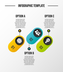 Round business infographic with icons. Vector