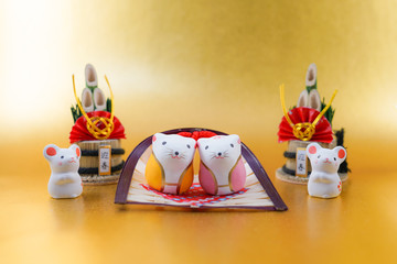 ねずみ年年賀状素材（年賀状素材・正月素材）