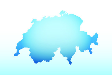Blue Switzerland map ice with dark and light effect vector on light background illustration