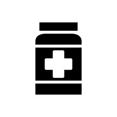 Bottle Pill-Capsule icon vector