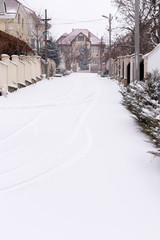 Beautiful winter street.