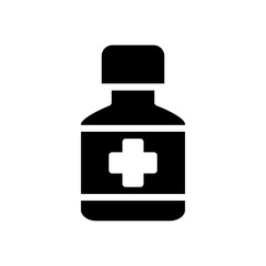 Bottle Pill-Capsule icon vector