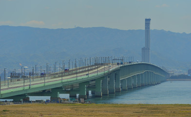 Bridge span connecting Kansai Airport (KIX)