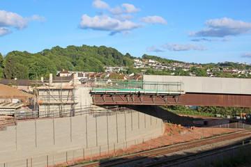 Road bridge under construction	