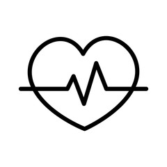 Hearth Pulse Icon Vector Simple Design