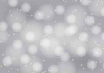 Vector Bokeh on Abstract Silver Background