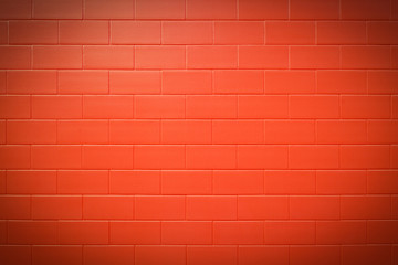New orange brick wall for background.