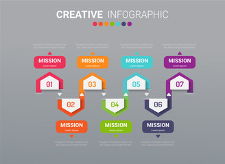 Presentation business can be used for Business concept with 7 options, steps or processes. 