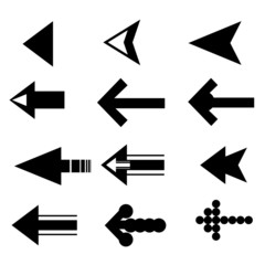 Set of black vector arrow.arrow vector illustration and colection.arrows vector icon