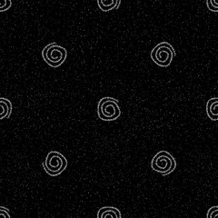 Hand Drawn white Snowflakes Christmas Seamless Pat