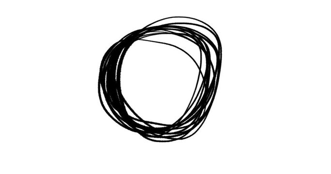 Hand drawn animation of grunge circle
