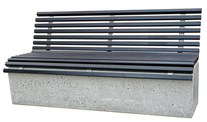  Park Bench Isolated on White