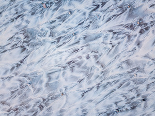 Aerial view sandy Beach New Zealand