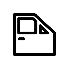 car door icon with line style