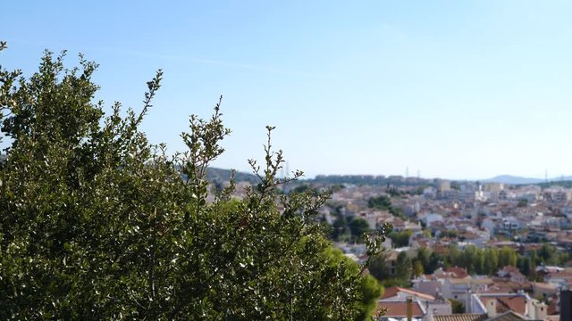 View of Gerakas City in East Attica region of Greece. Jib crane reveal shot.