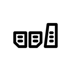 car pedal with line style