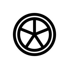 car tire rim icon with line style