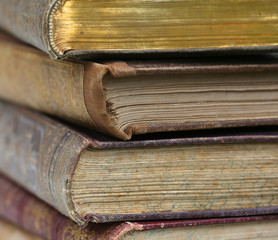 stack of old books, copyspace for your text.