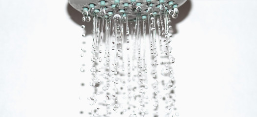 drops of water from shower head