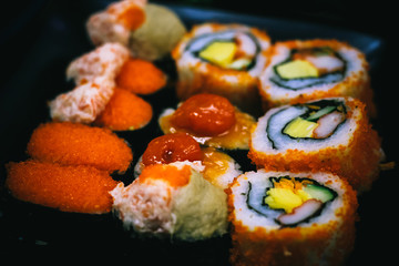 sushi on a plate