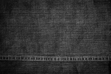 Image of black jeans texture background.