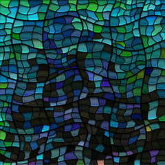 abstract vector stained-glass mosaic background