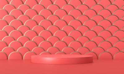 3D rendering of red booth background