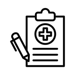 Obraz premium Medical Report Icon Vector Simple Design