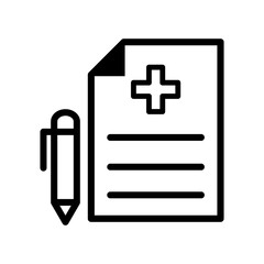 Obraz premium Medical Report Icon Vector Simple Design