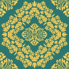 Vintage damask pattern, great design for any purposes. Vector floral damask seamless pattern. Vintage background. Seamless oriental pattern.