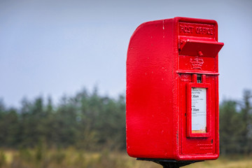 British letter box on the Isle of Skye in Scotland