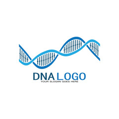 DNA vector logo design template.modern medical logotype.laboratory science icon symbol.colorful pharmacology sign-vector