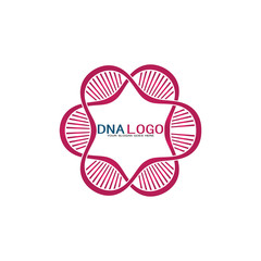 DNA vector logo design template.modern medical logotype.laboratory science icon symbol.colorful pharmacology sign-vector