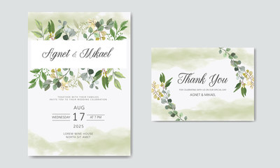 luxury and beauty floral wedding invitation
