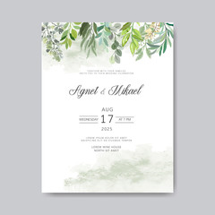 luxury and beauty floral wedding invitation