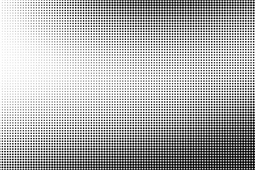 Abstract monochrome half-tone. Black and white print pattern